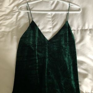 Emerald Green Velvet Shift Dress